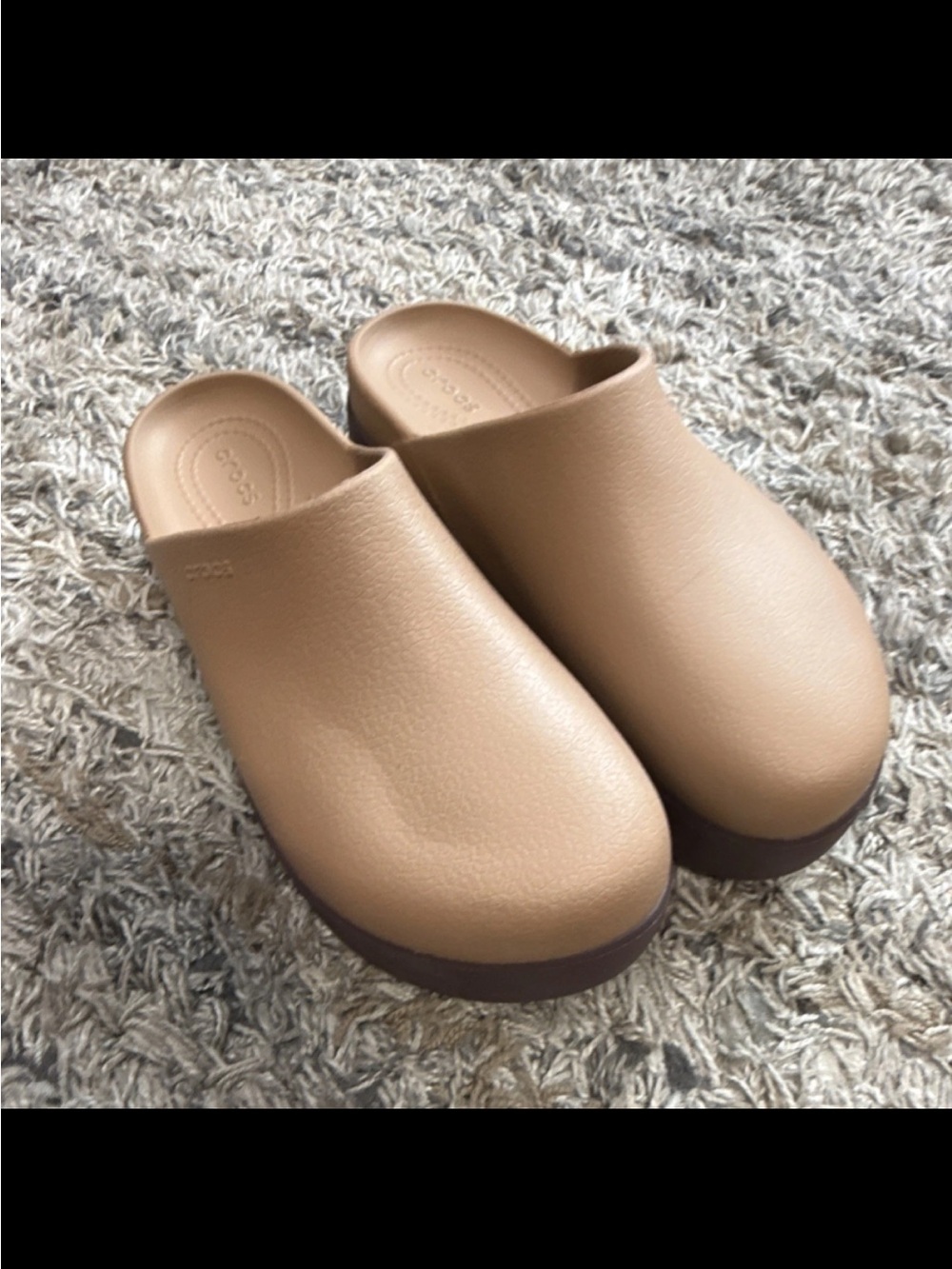 CROCS Women's Tan Platform Clogs Dylan